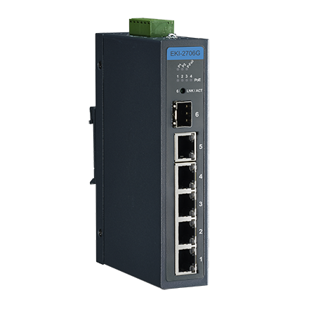ETHERNET DEVICE, 5GE+1G SFP Unmanaged Ind. PoE Switch